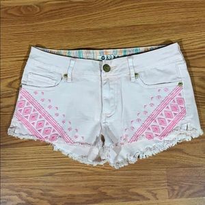 ROXY NWOT Pink cut off shorts